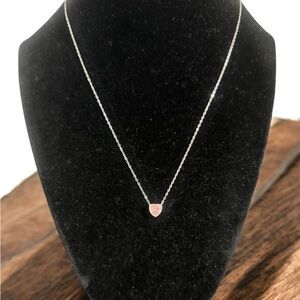 925 Sterling Silver Pink Heart Necklace